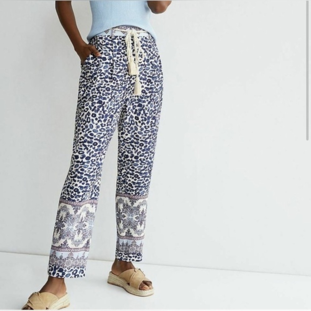 Women's Blue Patterned Pants